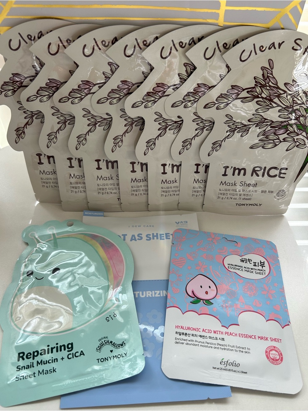 ✨ K-Beauty Variety Face Mask Set 10 Pack TONYMOLY Rice Aloe Snail New ✨